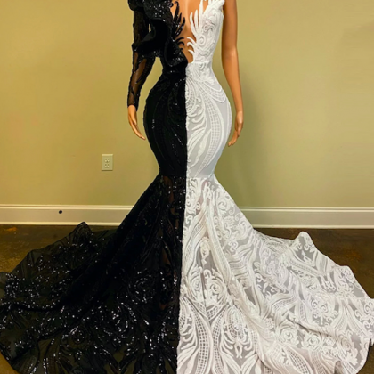 Black Prom Dresses, Lace Prom Dresses, White And..
