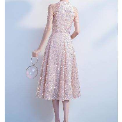 Sexy Halter Prom Dresses 2023 Sleeveless A-line..