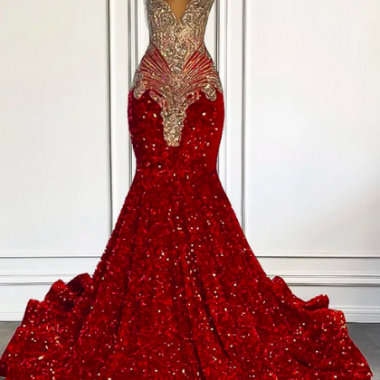 Gorgeous Long Prom Dress 2023 Mermaid Style Luxury..