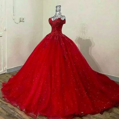 2024 Real Image Dark Red Quinceanera Ball Gowns..