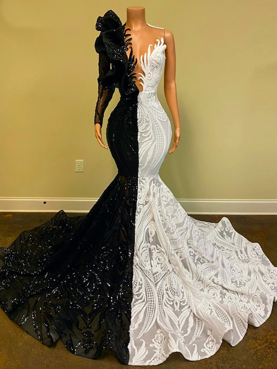 Black Prom Dresses, Lace Prom Dresses, White And Black Prom Dresses, Sweetheart Prom Dreses, Mermaid Evening Dresses, Arabic Prom Dresses, Lace