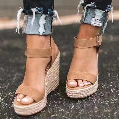 women wedge sandals summer high heel shoes free shipping