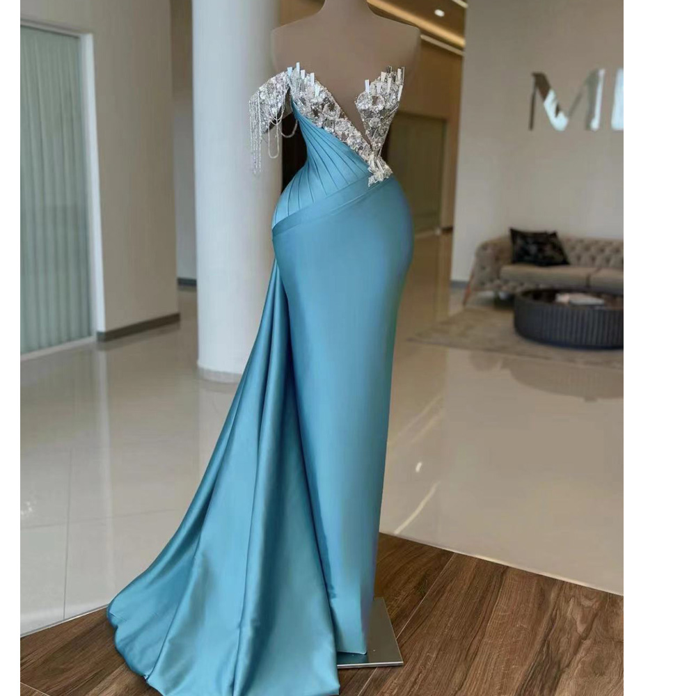 Crystal Prom Dresses, Beaded Prom Dresses, Crystal Evening Gowns, Beading Evening Dresses, Tassel Prom Dresses, Sheath Prom Dresses, Custom Make