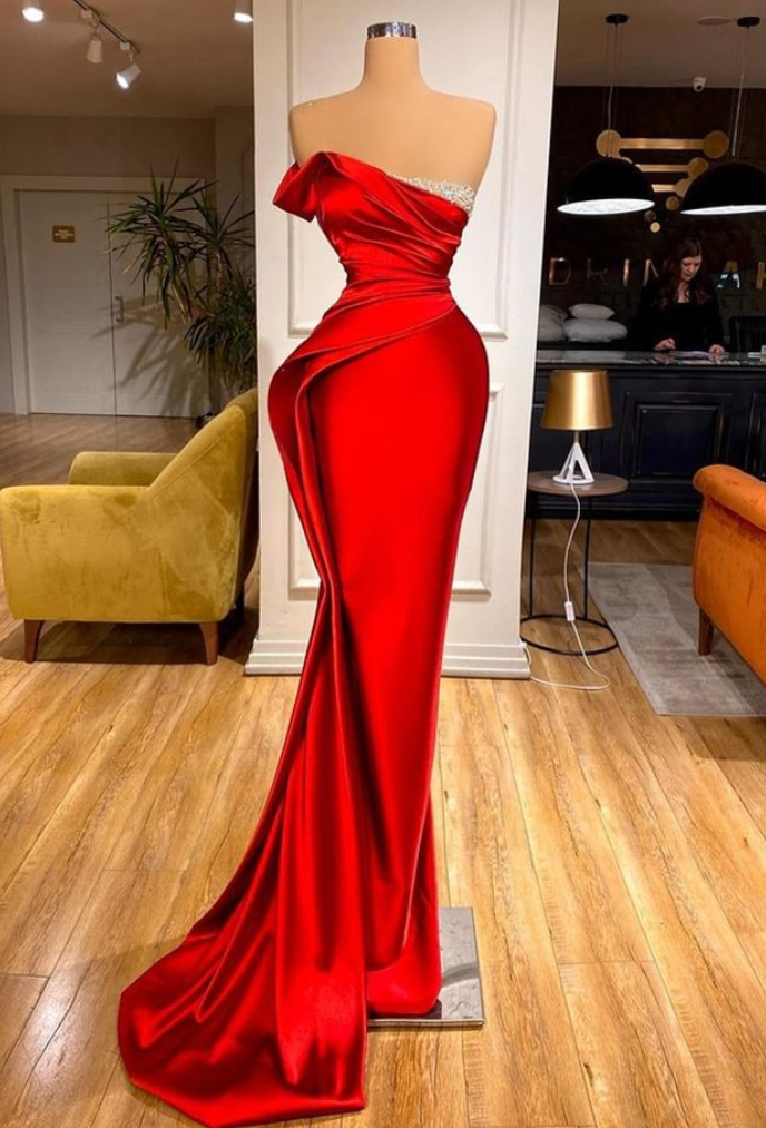 red evening dress size 20 Slinky Red Evening Dress| Evening Dresses M / Red / Satin main image 0