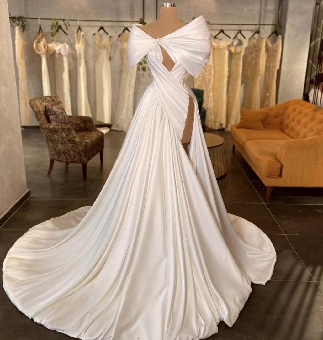 white pleated satin dress Lna White Pleated Midi Dress