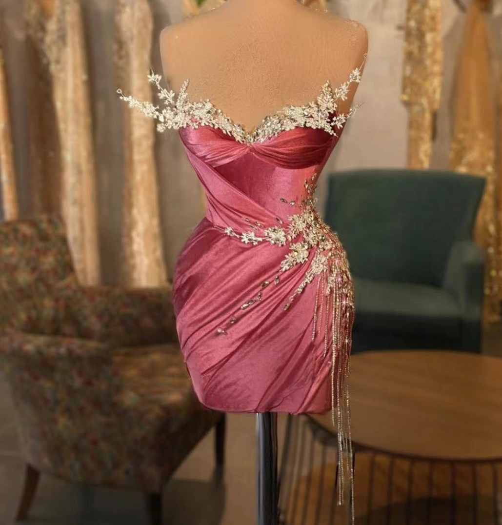 dusty rose beaded dress Elegant Dusty Rose Beaded Bodice Floor Length Evening Gown – FancyVestido
