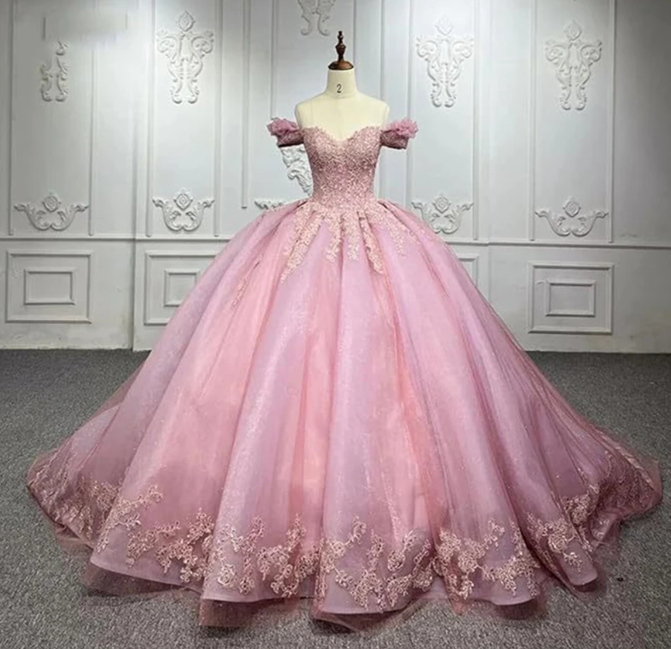 Elegant Ball Gown Quinceanera Dresses Appliques Court Train Prom Birthday  Party Gowns Formal Vestido on Luulla