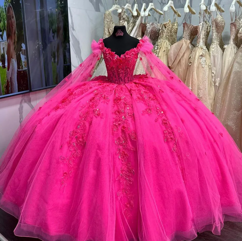 Party Dress Vestidos Hot Pink Pink Quinceanera Dresses Off
