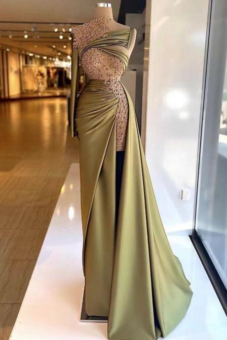 2024 Prom Dresses, Lace Prom Dresses, Beaded Prom Dresses, Long Sleeve Prom Dresses, Side Slit Prom Dresses, Satin Prom Dresses, Evening Gowns