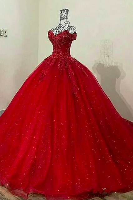 2024 Real Image Dark Red Quinceanera Ball Gowns Sweetheart Lace Appliuqes Plus Size Formal Sweet 16 Dresses Sweep Train Prom Pageant Gowns