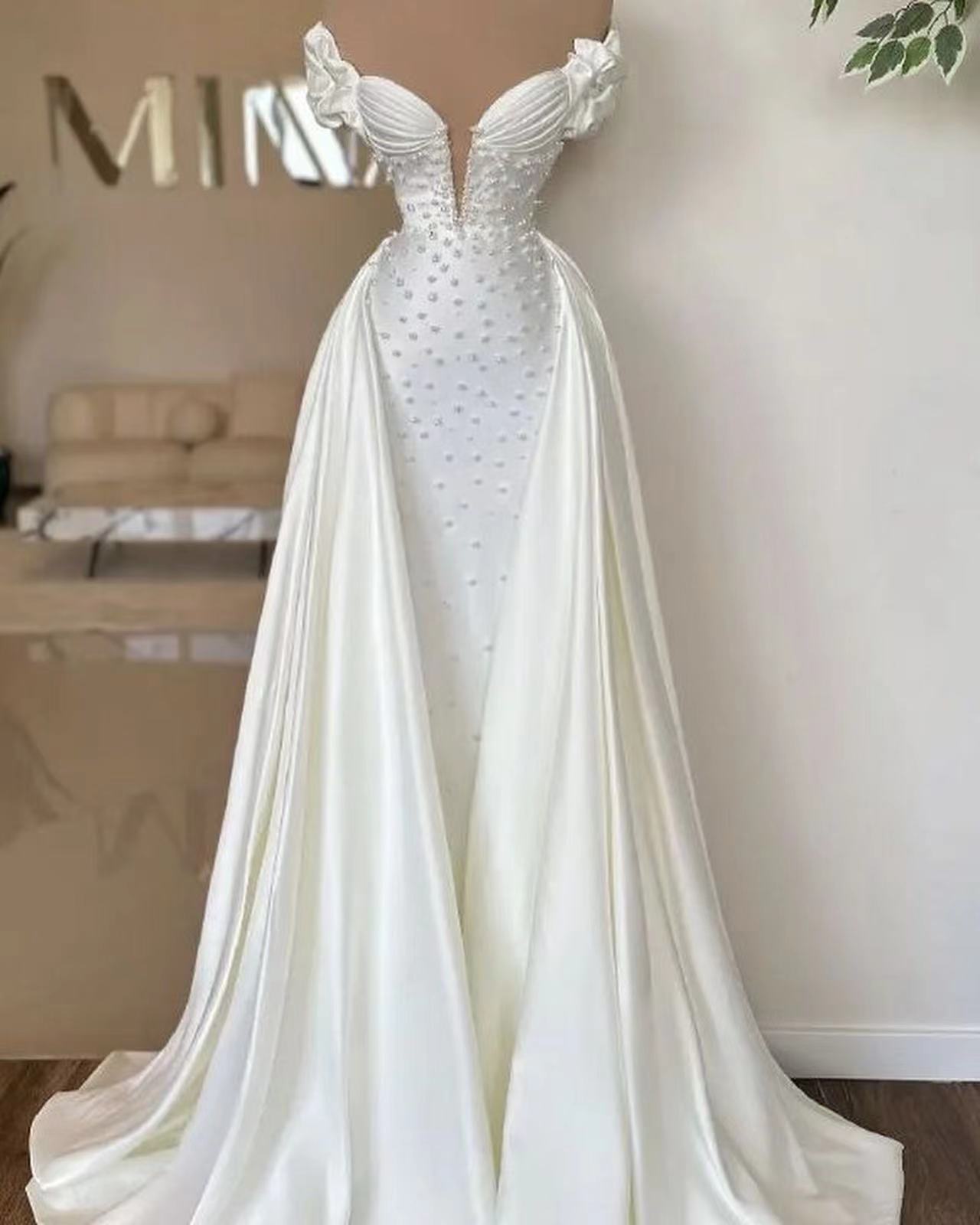 White Satin Wedding Dresses Long For Bride 2025 Cap Sleeve Pearls Product Original 3391227 479437 1717657969 1bac4136bd9ac289d8ce8f739754ce9e