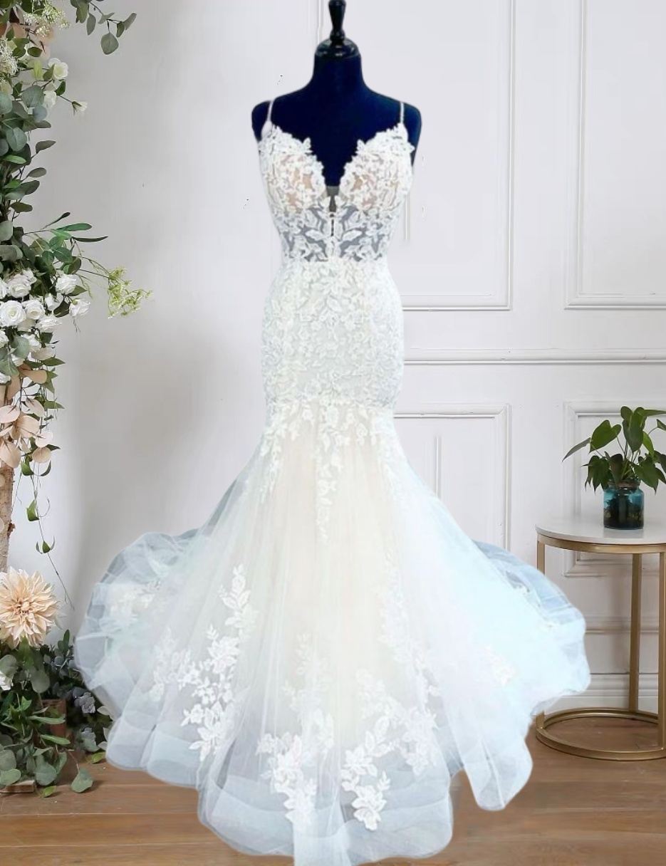 Trumpet/Mermaid Illusion Bodice Black Spaghetti Straps Wedding Guest Dress
