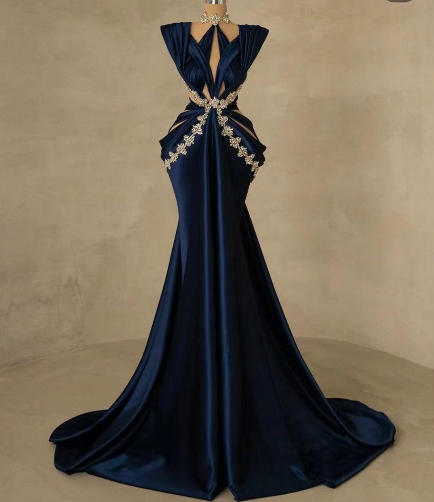 Luxurious Royal Blue Mermaid Prom Dress Royal Blue Evening Dress Y5430